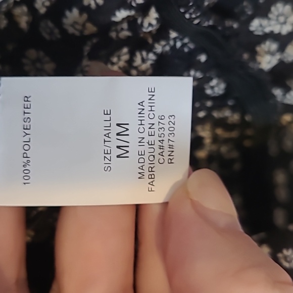 Cute Black Floral Tank Top - Picture 7 of 7